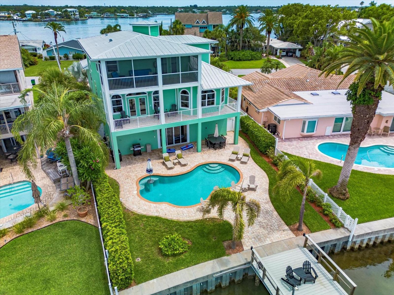 Waterfront Luxury W/ Heated Salt Pool & Golf Cart Villa Clearwater Beach Exterior photo